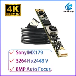 3264 x 2488 4K 8MP IMX179 USB Camera Module Autofocus UVC Plug and Play for Windows Linux Android Mac