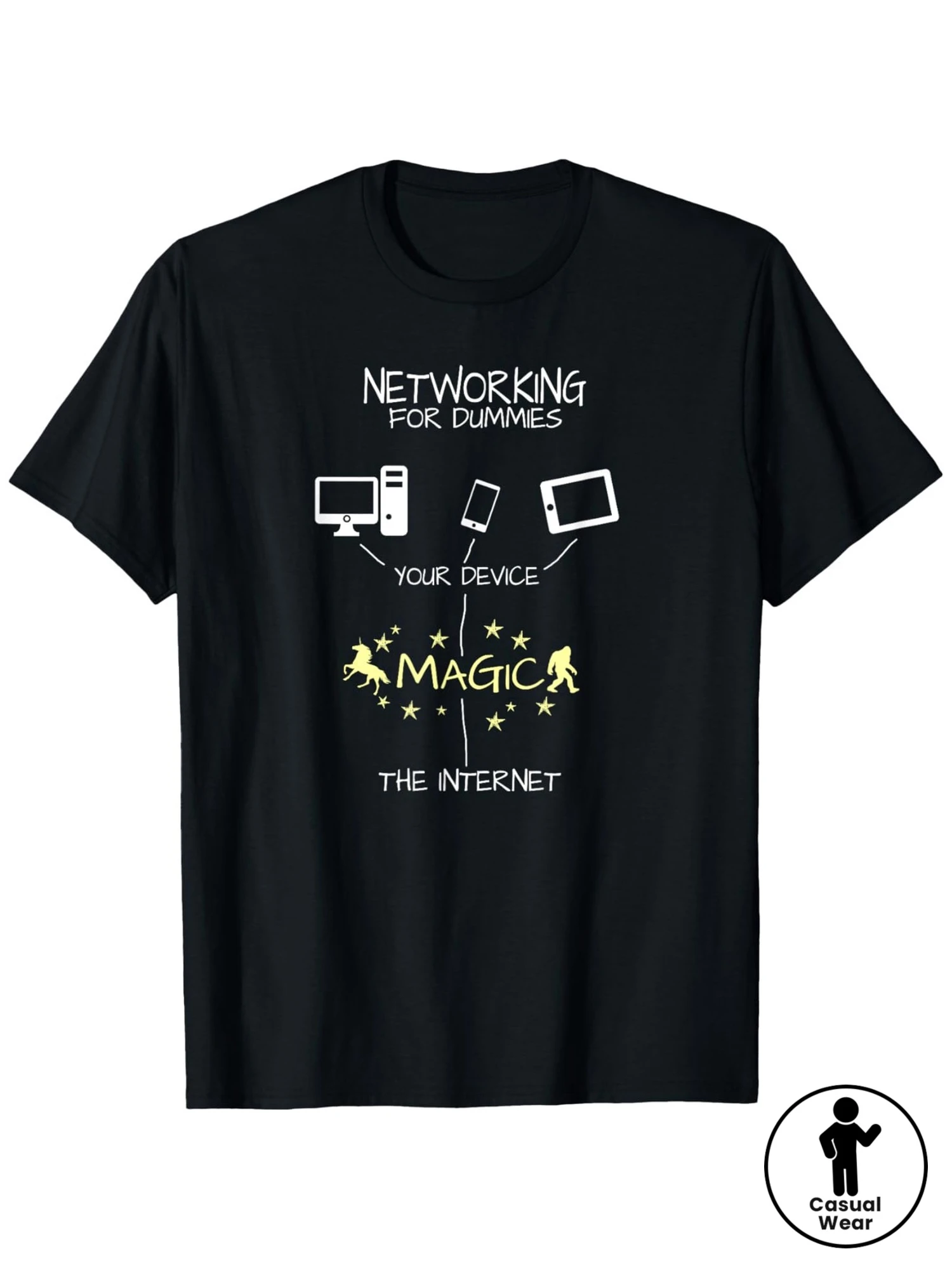 Fun Network Engineer T-shirt Network is Magic Belt Technology Humorous unisex casual  graphic t shirts