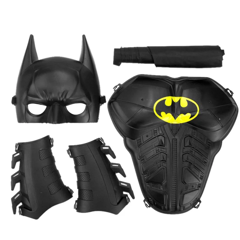 Halloween Party Cosplay Batman Costumes Children Clothing Kids Superhero Mask+Cape+Wristguard+Breastplate Brand New DS29