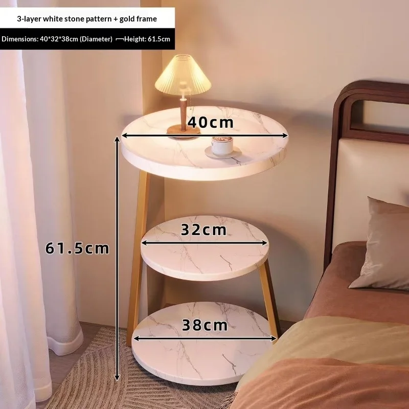 Coffee Table Bedroom Coffee Table Vintage Multi Tier Small Round Side Table Bedside Nightstand Creative Designer Living Room
