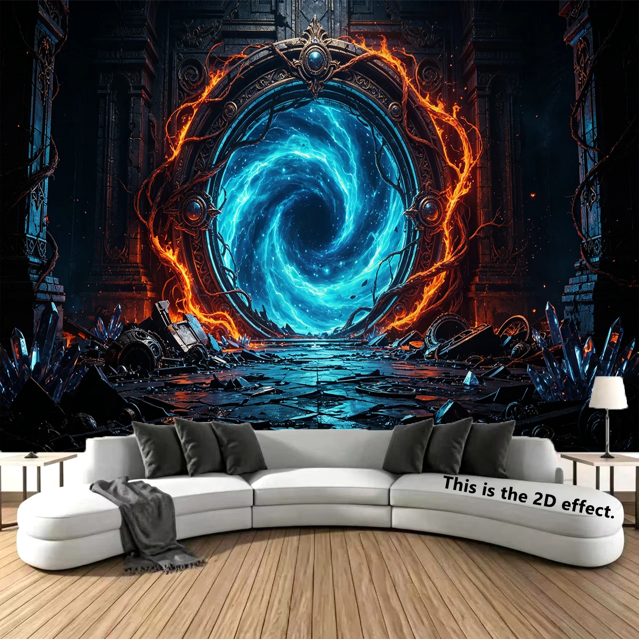 Dark Portal Galaxy Tapestry Background Cloth Hanging Cloth Bedroom Bedside Decorative Wall Cloth Dormitory Tapestry