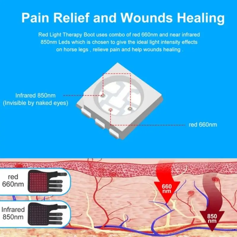 وسادة استعادة ساق الحصان المحمولة باستخدام تقنية العلاج بالضوء المتقدمة للتدريب والمسابقات