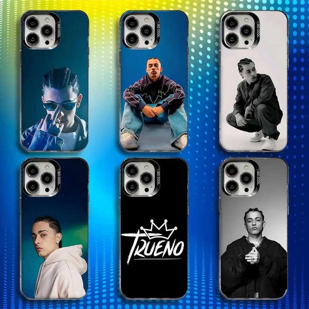 

T-Trueno Rapper Phone Case For iPhone 17,16,15,14,13,12,X,8,Pro,Max,Plus,E,SE4,Air,Mini IMD Matte Black