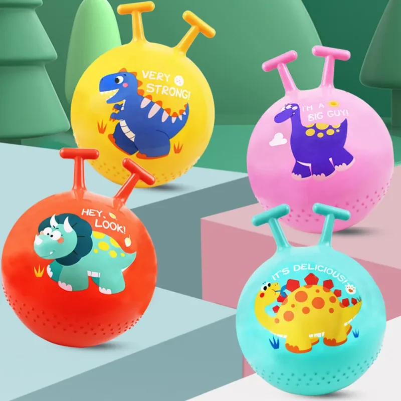 Balle à trémie de 45Cm pour enfants, balles de saut rebondissantes avec poignée, jouets gonflables à monter, jouets de sport pour garçons et filles, cadeau