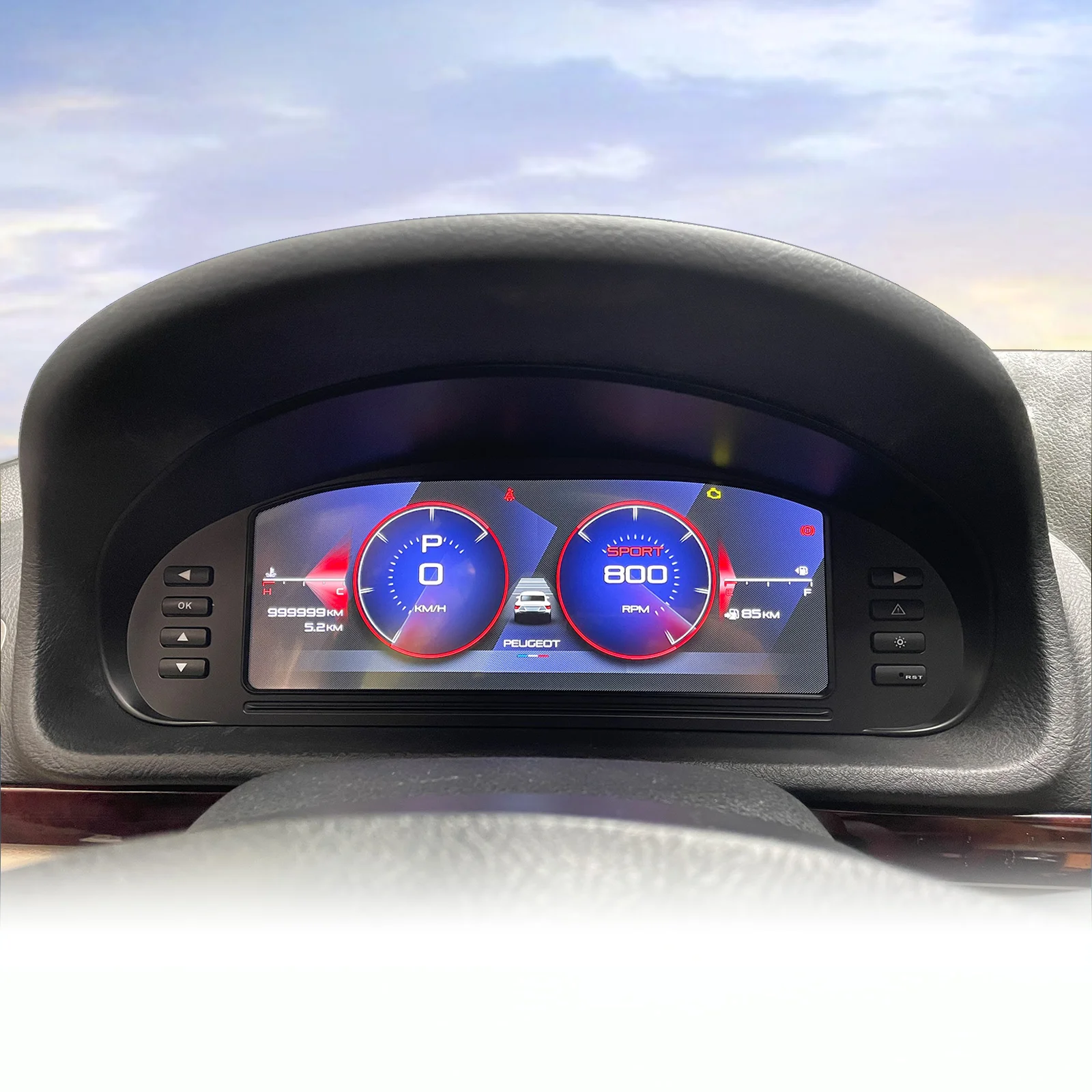 

10.25’’ digital instrument cluster for Peugeot 407 2004-2010 dashboard speedometer gauge, Carplay, plug & play, non-destructiv