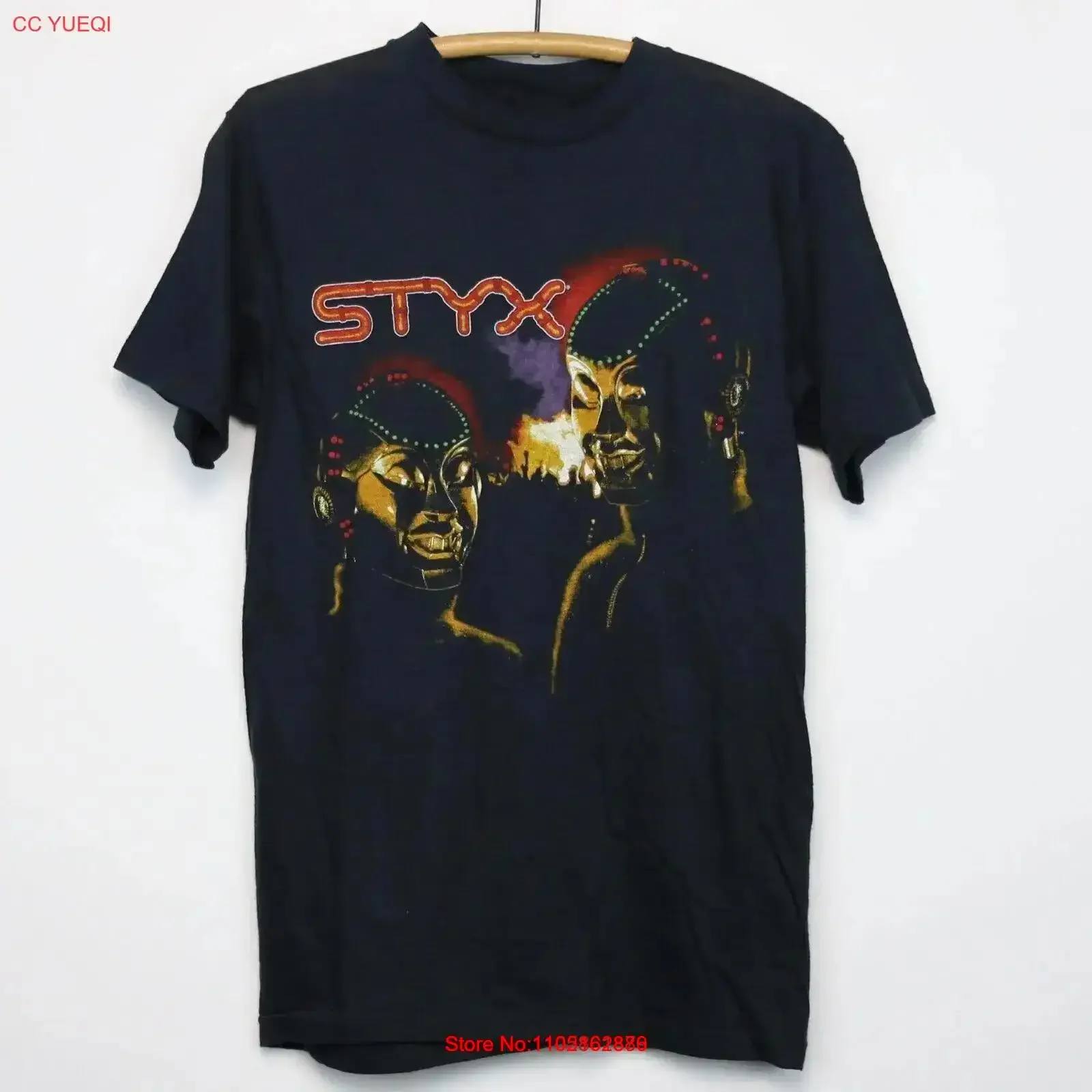 

Vintage 1983 Styx Kilroy Was Here T Shirt Black S 4XL Washed Soft Slightly Comfortable graphic designer clothes vintage Washed