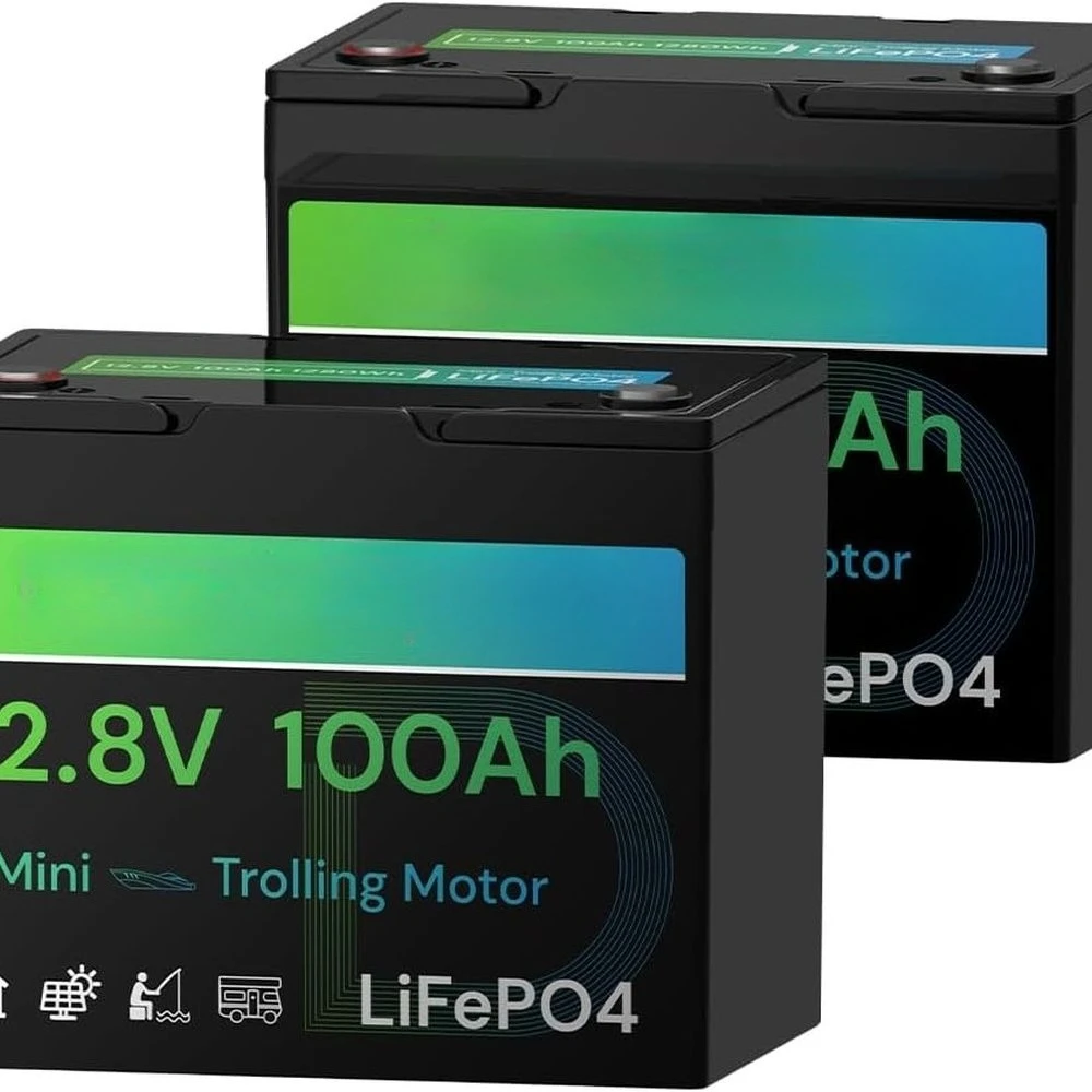 12V 100Ah LiFePO4-batterij voor campers Mini TM BCI Groep 24 Bescherming tegen lage temperaturen Ingebouwde 100A BMS Lithium RV-batterij