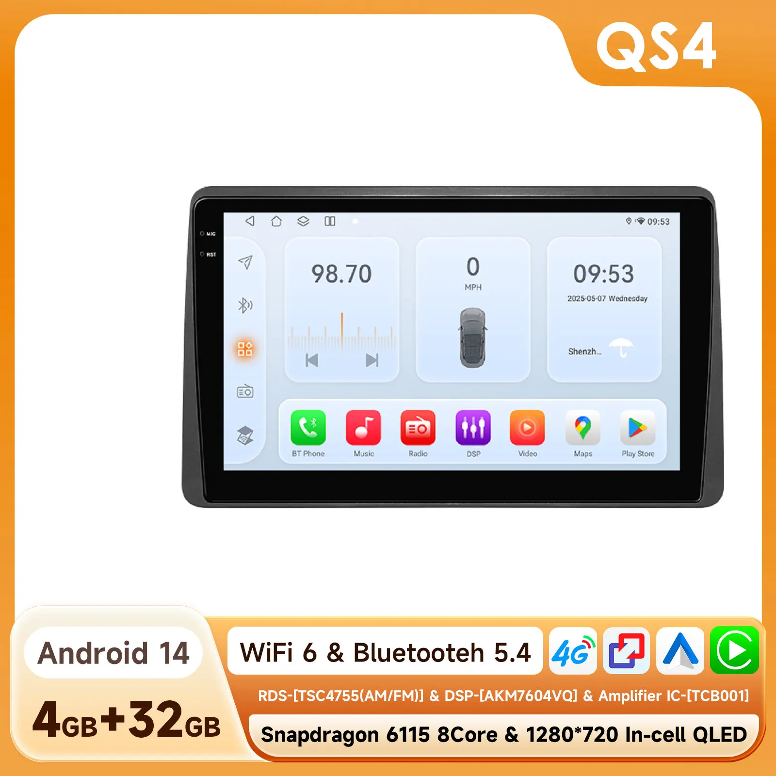 Hizpo 10.1 inch draadloze CarPlay Android Auto autoradio voor Renault Arkana 1 2019-2023 voor Renault Duster HM 2 2020-2023 Multimedia draadloze Apple CarPlay slimme intelligente systemen IPS