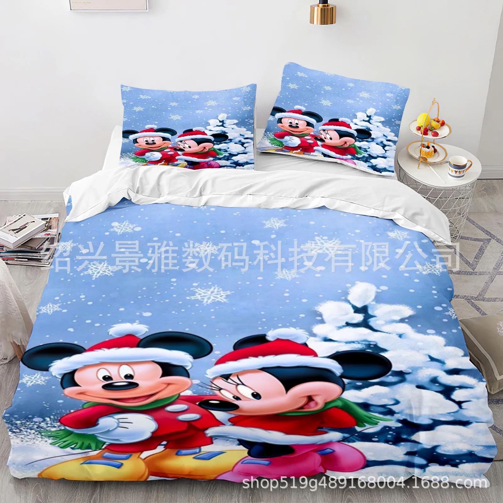 Mickey Minnie Mouse Bedding Sets Comforter Quilt Bed Cover Duvet Cover Pillow Case 2-3 Pieces Sets Kids Adult Size Home Decor