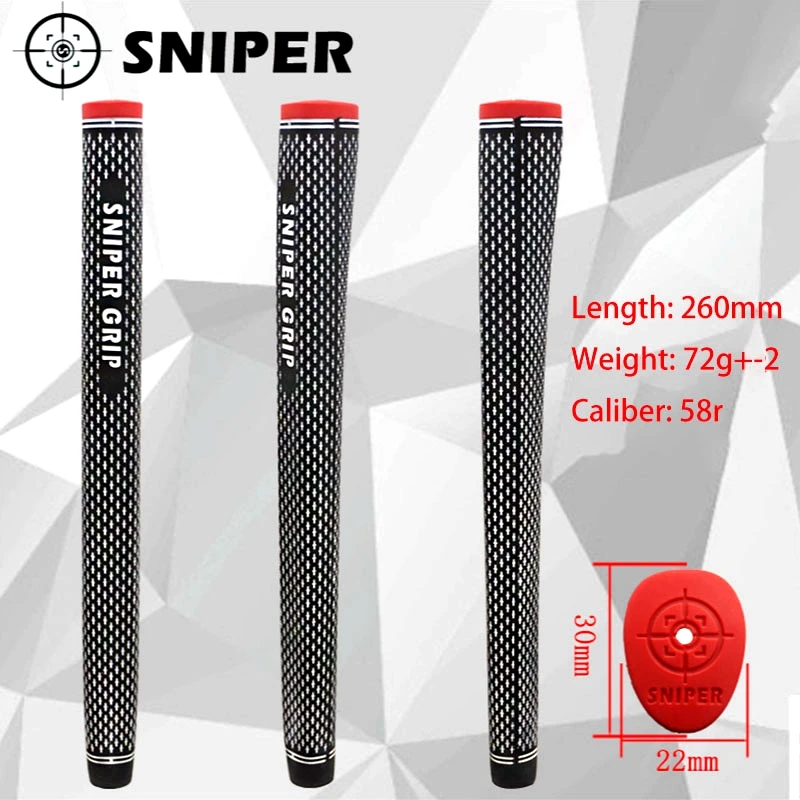 Sniper Men's Golf Putter Grip, Natural Rubber, Stock Type, 2.0, 1Pc