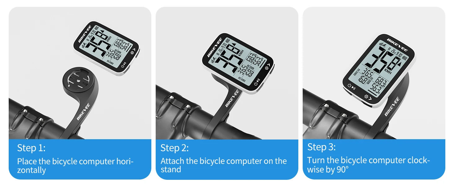 Kabelloser Fahrradcomputer, GPS-Tachometer und Kilometerzähler, wasserdichter Multifunktions-Fahrradcomputer mit automatischem Start/Stopp/Hintergrundbeleuchtungshalter – Detail 1