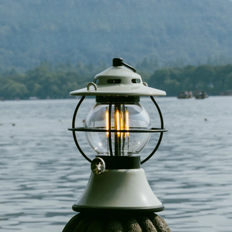 أضواء التخييم انعكاس القمر في الهواء الطلق خمر أضواء التخييم الديكور جو LED #1