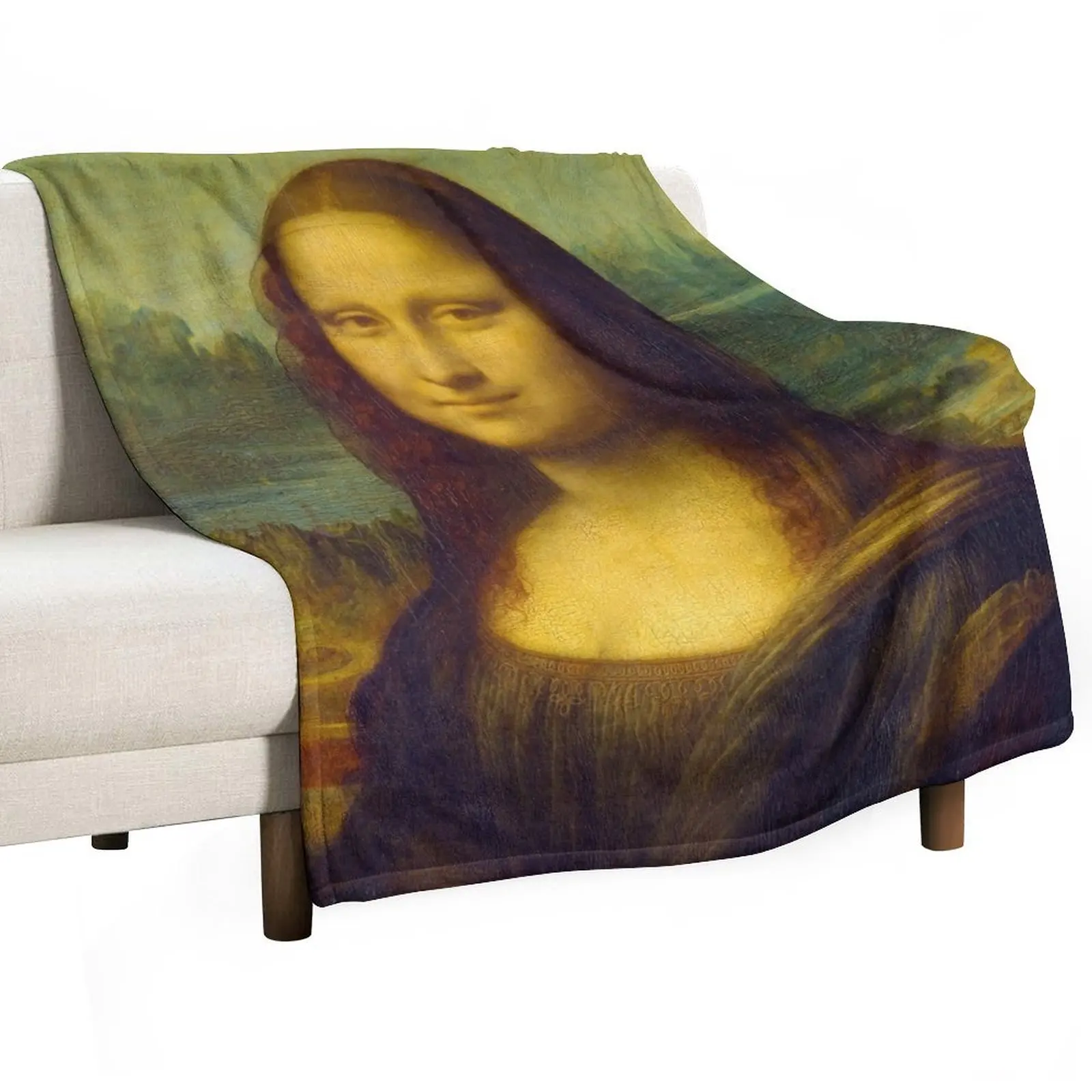 MONA LISA HD - Original Masterpiece Throw Blanket cosplay anime blankets and throws Picnic Blankets