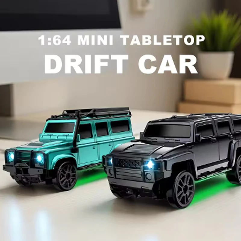 1/64 RC الانجراف سيارة 2.4G مقياس كامل 4WD على الطرق الوعرة التحكم عن بعد سباق السيارات الانجراف منضدية صغيرة سيارات لعب للأطفال
