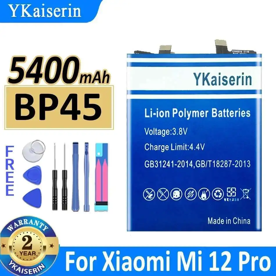 

For Xiaomi MI 12 Pro Mi12 Pro Mobile Phone Battery 5400mAh High Compatibility BP45