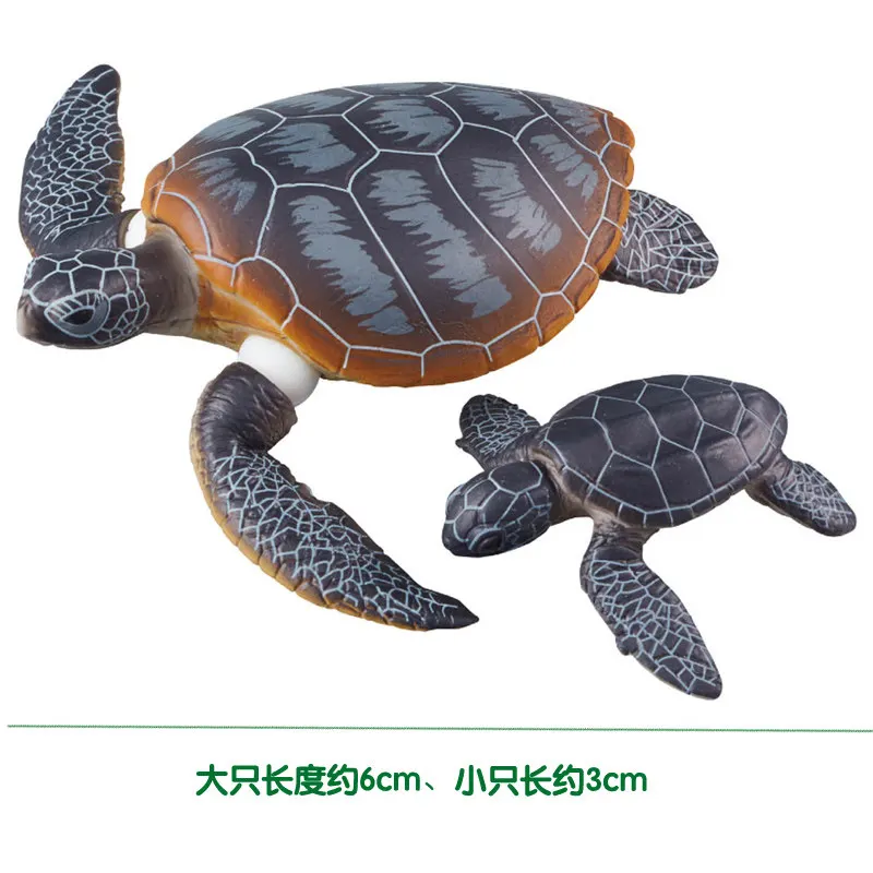 Takara Tomy Ania Realistische grüne Meeresschildkröte AS-20 Schwimmendes Tiermodell, Lernspielzeug, Geschenk für Kinder