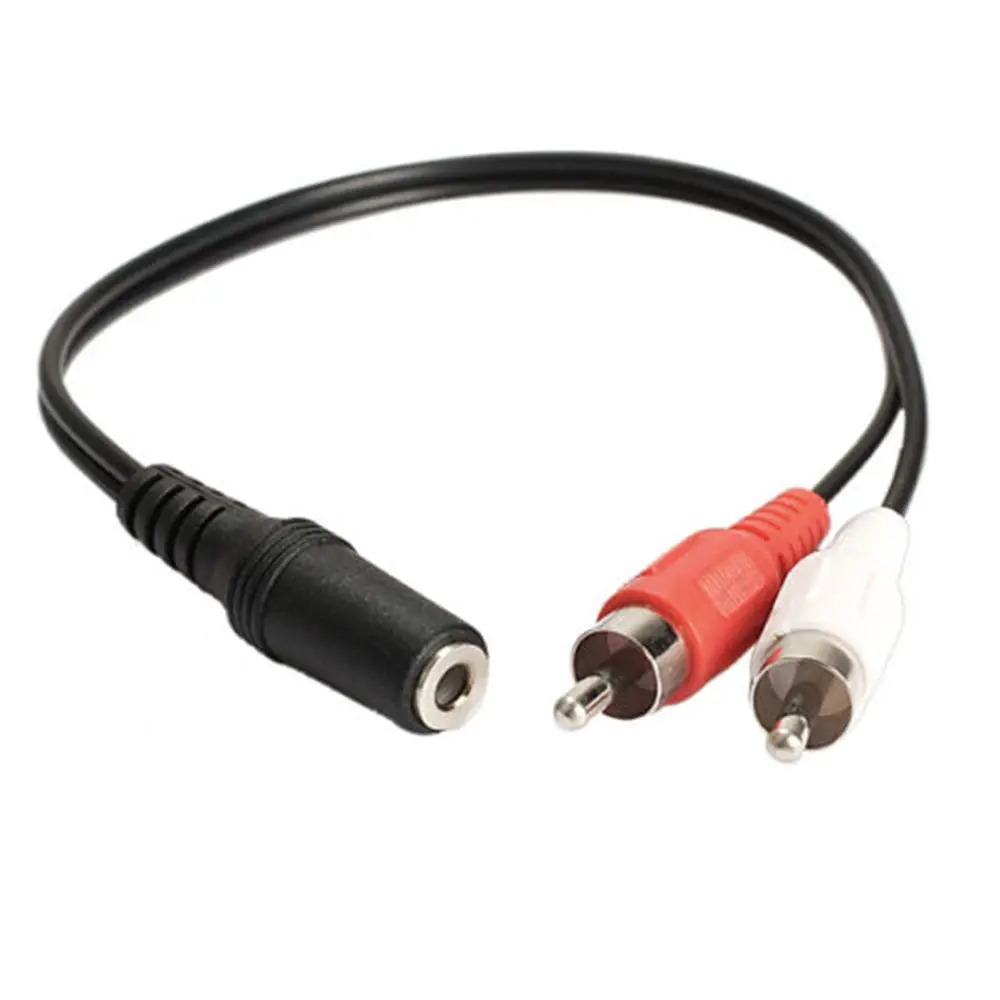 Durable Universal RCA Male 3.5mm Female 2 RCA Audio Cables Adapter Cable Stereo Audio Splitter