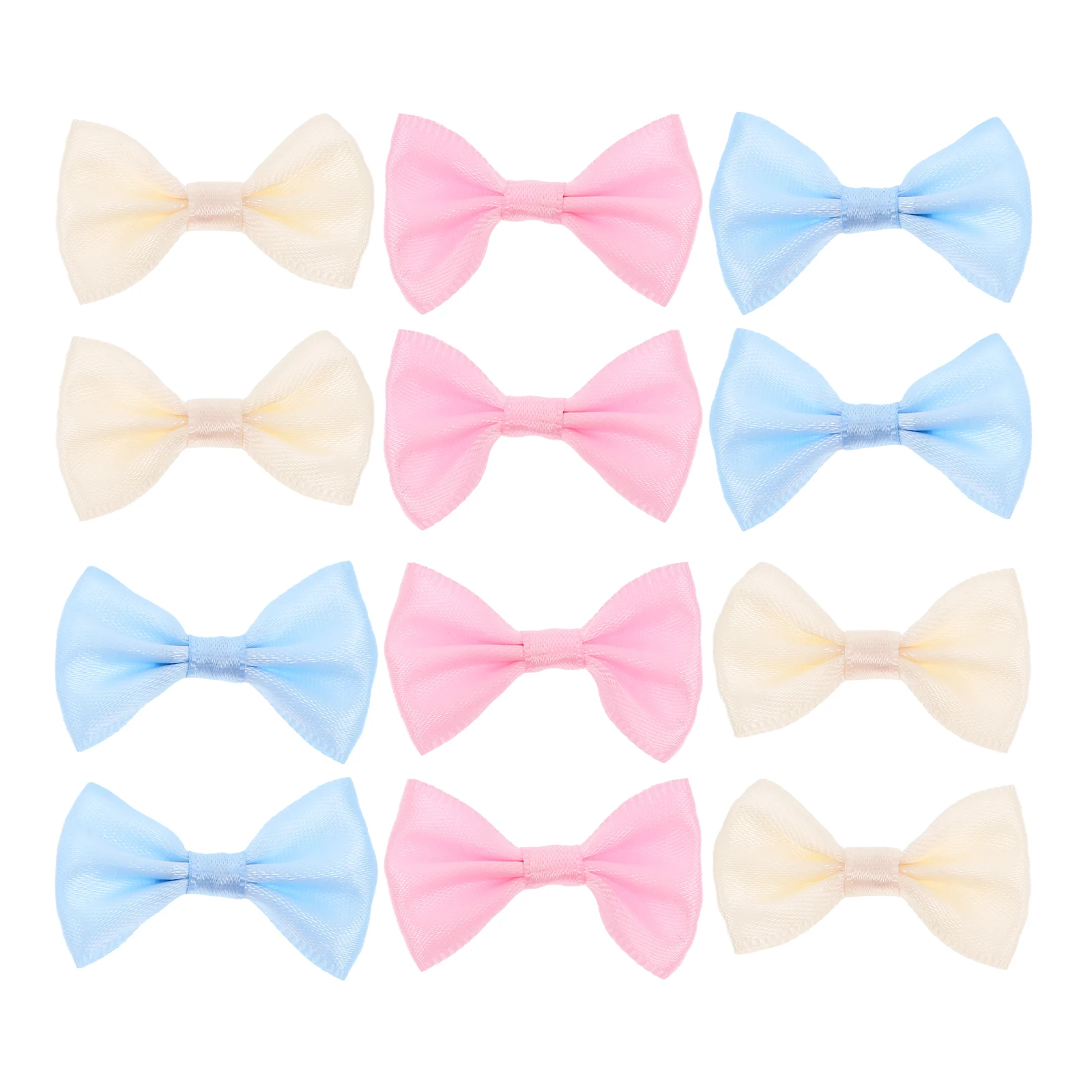 

120pcs Versatile Mini Polyester Bows for Diy Clothing Crafts 4cm Handmade Supplies Wedding Decor Gift Box Packaging