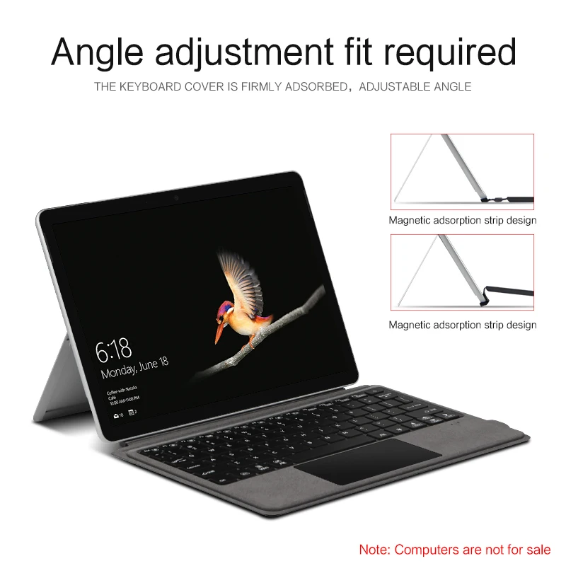 AJIUYU Magnetic Backlit Keyboard For Microsoft Surface Go 3 1 2 Tablet PC Go3 Go2 Go1 10.1 10.5 inch PC Keyboard Cover