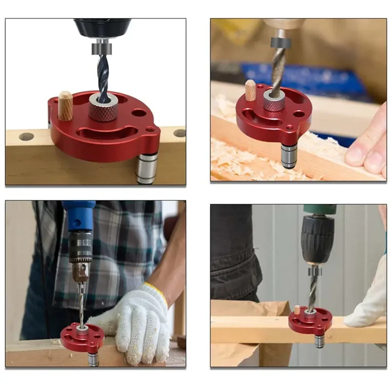 Verbesserte vertikale Dübelvorrichtung 3-10mm Holzbearbeitungs-Lochstanze Selbstzentrierende Bohrführung für DIY-Möbelverbindungen T – Detail 13