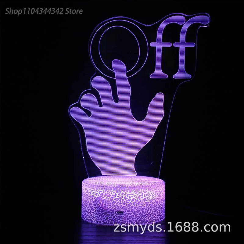 3d acrílico criativo gesto nightlight sala de estar cabeceira criativo pai criança presente decoração luz usb atmosfera luz