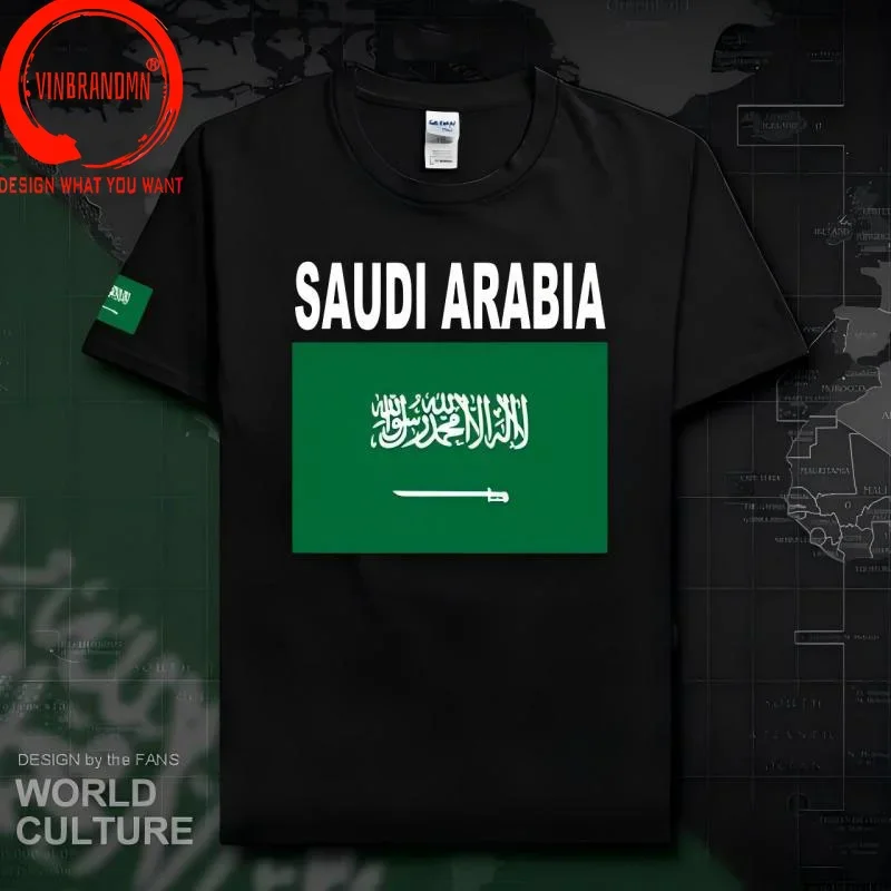 Kingdom of Saudi Arabia T Shirts Man T-shirt Nation Team Tshirt 100% Cotton Gyms Meeting Fans Streetwear Tops Saudi Arabian Tees