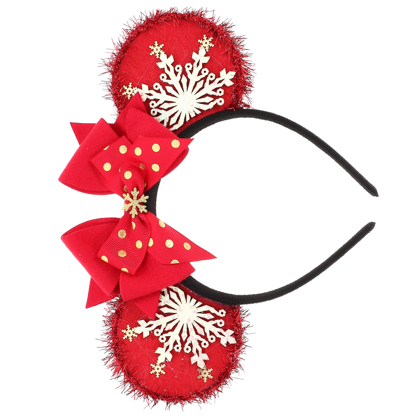 

Snowflake Bow Hair Band Sturdy Fabric Headband Holiday Festival Hairstyle Accessory Womens Headband Party Hair Bands