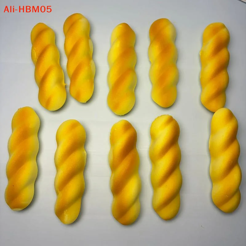 (HB05)Soft Lifelike Simulation Food Fake Twisted Bread Realistic Artificial Bread Model Cake Model Pressure-relieving Toys