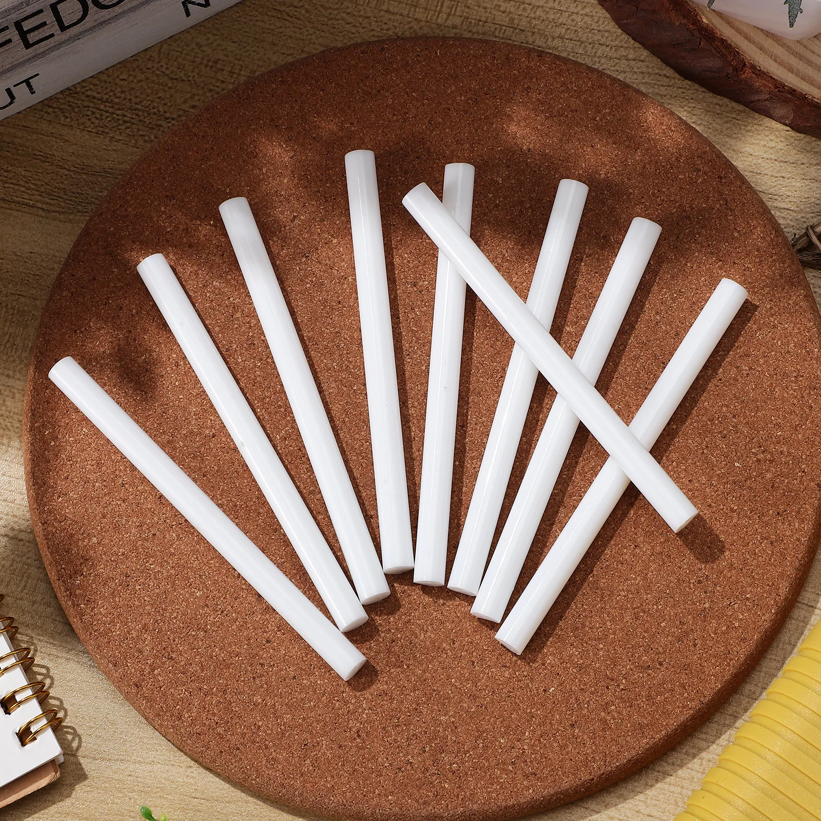 16 قطعة عصي صمغ يسيح بالحرارة قضبان لاصقة متعددة الوظائف للخشب والنسيج المعدني والسيراميك مشاريع فنية عصي صمغ يسيح بالحرارة البيضاء #5
