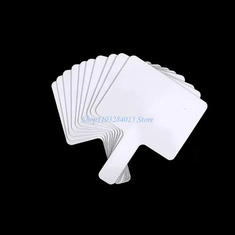 R6FF 10Pcs Small Double-Side Answer Paddle Handheld Paper Whiteboards for Classroom