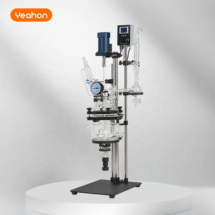 

Digital 1L-5L 1 L Jacketed Glass Reactor High Temperature Resistance