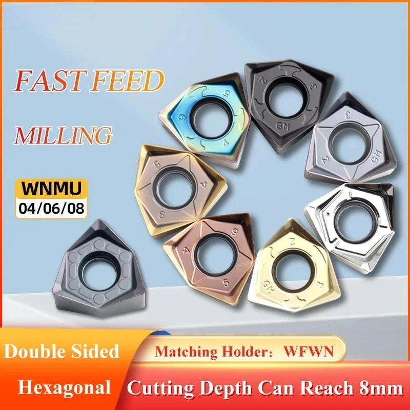 

WNMU04/06/08 Фрезерование с быстрой подачей для MFWN Режущая оправка Резак из твердого сплава Держатель инструмента Токарный станок с ЧПУ Токарные инструменты Твердосплавная вставка