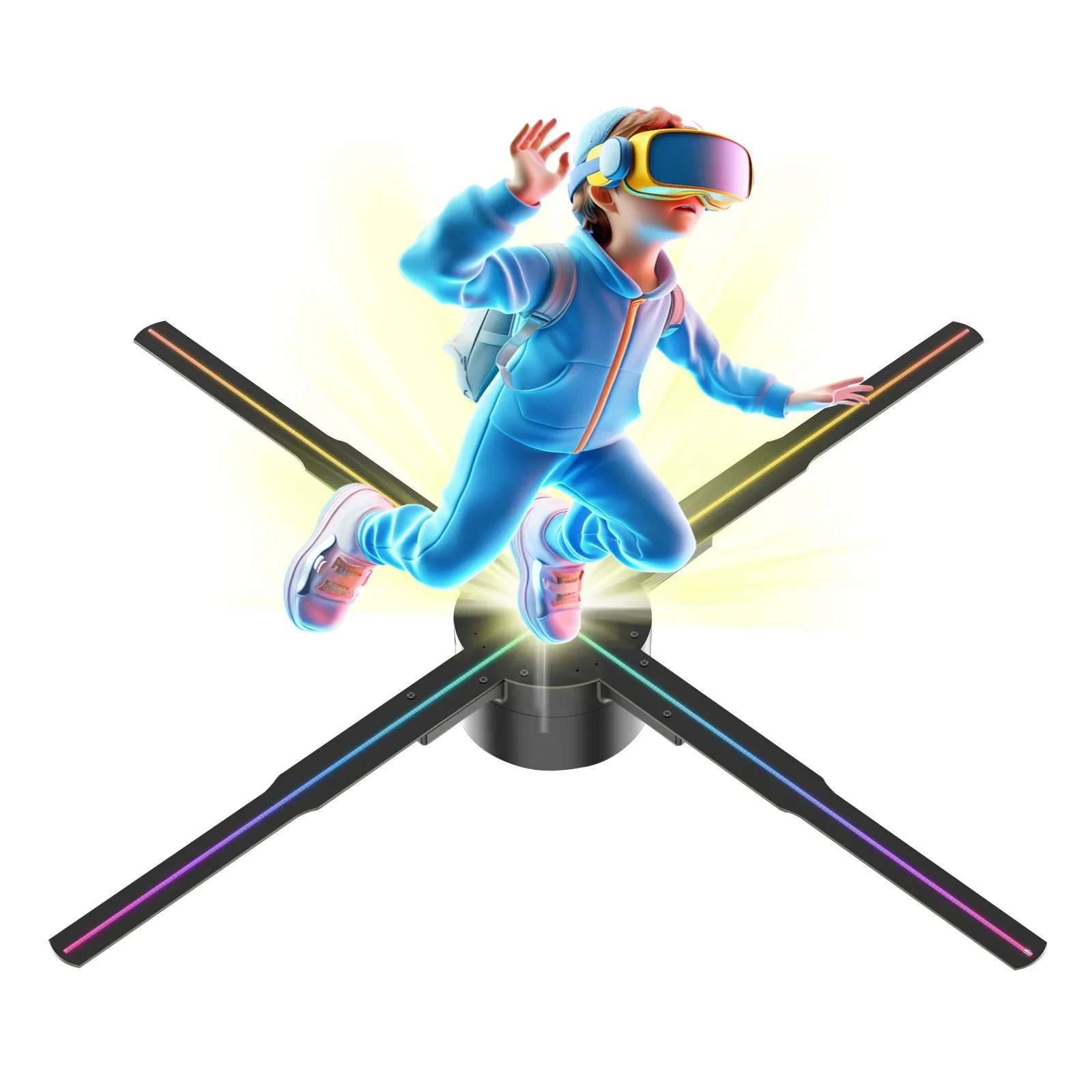 

65cm 3D Hologram Fan LED Illuminated Sign Holiday Advertising Lights WIFI Remote Control Display Image Video Hologram Projecter