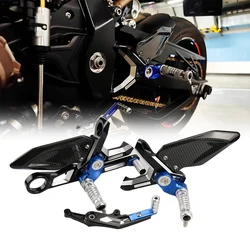 S1000RR For BMW M1000RR 2019-2020 2021 2022 Carbon Fiber CNC Aluminum Adjustable Motorcycle Foot Pegs Rest Rearset Rear Set