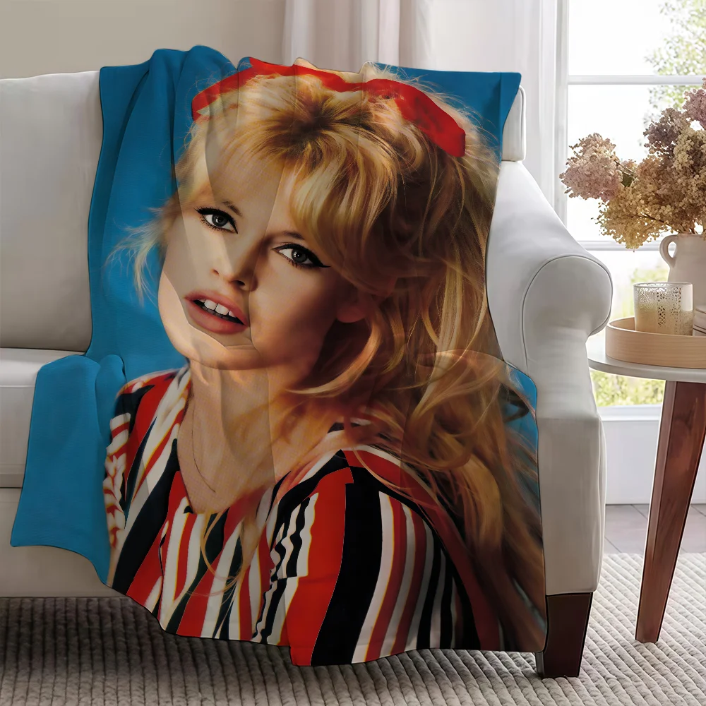 B-B-BrigitteS-ES Blanket Soft Model Warm B-B-BardotS-ES Furry Actress Throw Super Kids Toys Bed Sofa Car Cradle