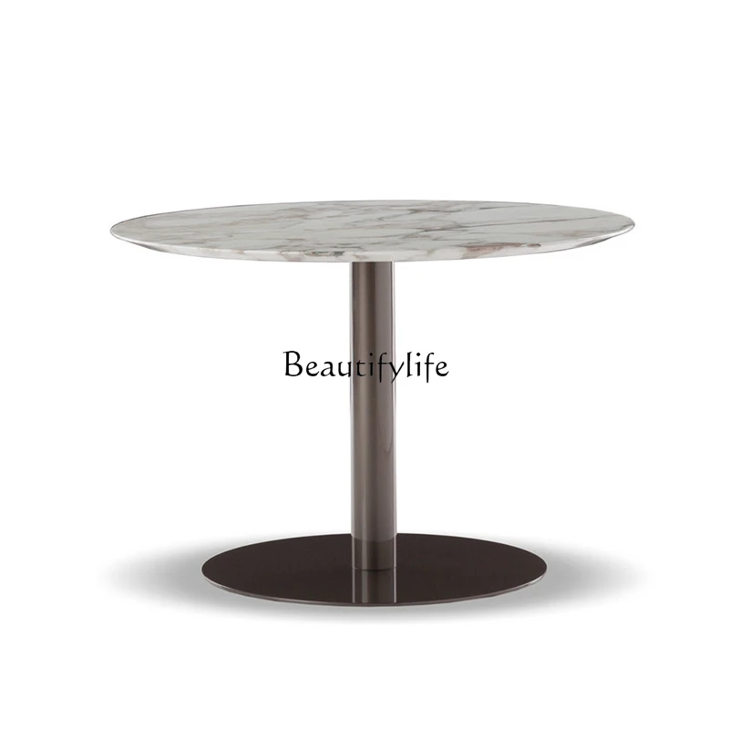 

Light luxury negotiation table marble minimalist modern simple small apartment household coffee table Italian style