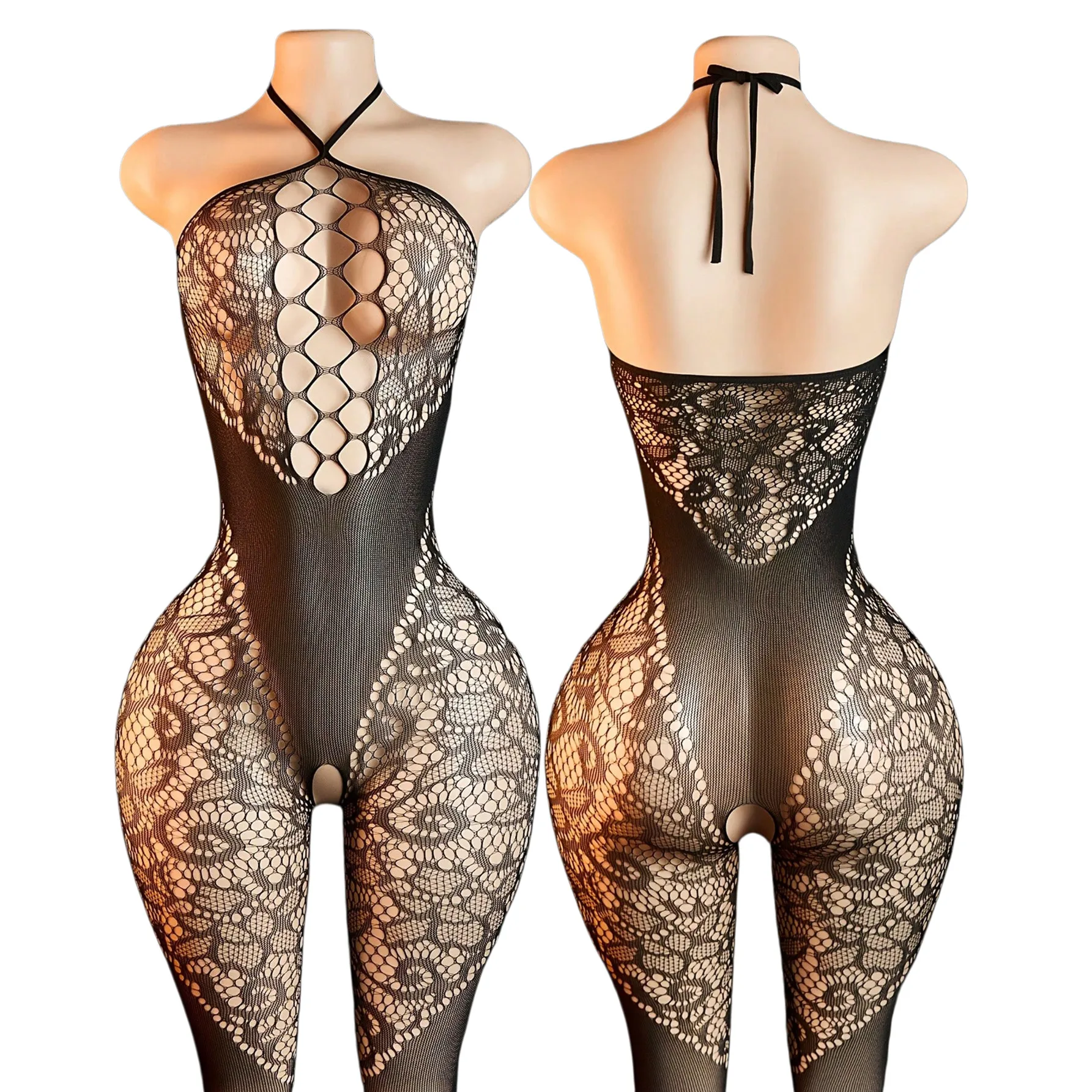 Women Open Crotch Bodystocking Erotic Lingerie Fishnets Tights Stocking Underwear Sexy Adult Outfits for Woman Jumpersuits