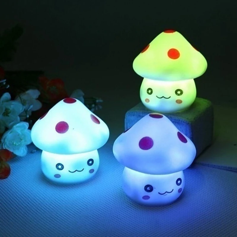 Pack Of 5,LED Novelty Lamp-7 Color Changing Night Light Romantic Mushroom Light For Home Bedroom Child Room,Lamp Decor