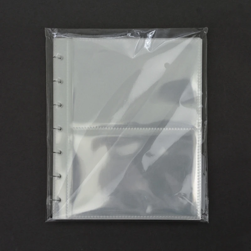 صفحات إعادة تعبئة الفطر A4A5 أكمام ألبوم صور شفافة 3/3.5/6/7 بوصة بطاقة صور جمع 4 جيوب بطاقة Kpop فرز تخزين البطاقات البريدية