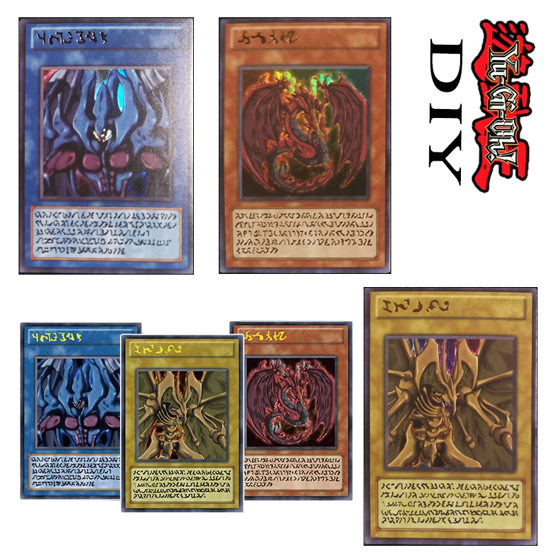 Yu-gi-oh tarjetas coleccionables para niños, tarjetas de bricolaje, llamas Searing, el señor de los Phantasms, trueno llamativo, Hamon, regalo de cumpleaños y Navidad