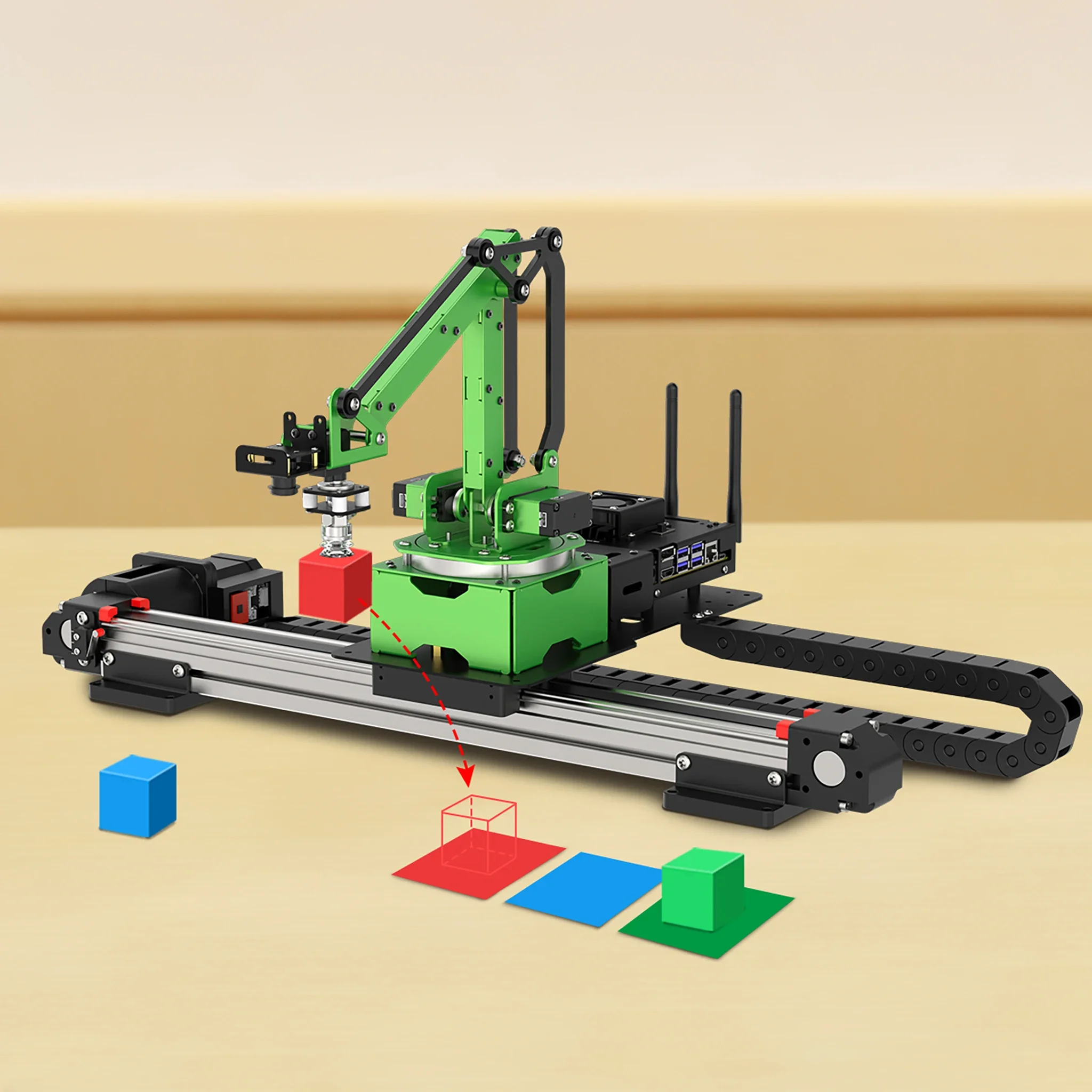 متوفر في المخزون ذراع آلي AI Vision JetMax Pro يعتمد على روبوت ROS Jetson Nano مع وضعية قابلة للتغيير #2