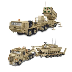 MOC Military Building blocks US M1070 Heavy Tank Transport Vehicle Model M983 Missile Vehicle JLTV Armored Vehicle Boy Brick Toy