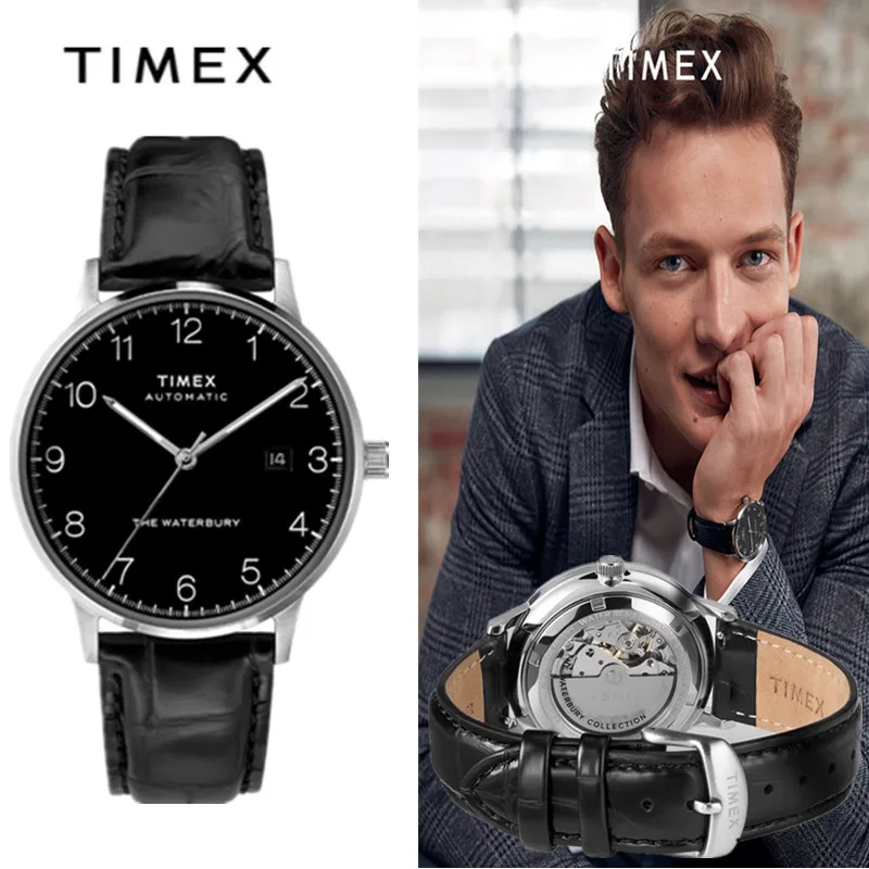 

TIMEX Automatic Mechanical Watch Male American Stainless Steel Scratch Proof Waterproof Diving Watch Business Leisure Watch