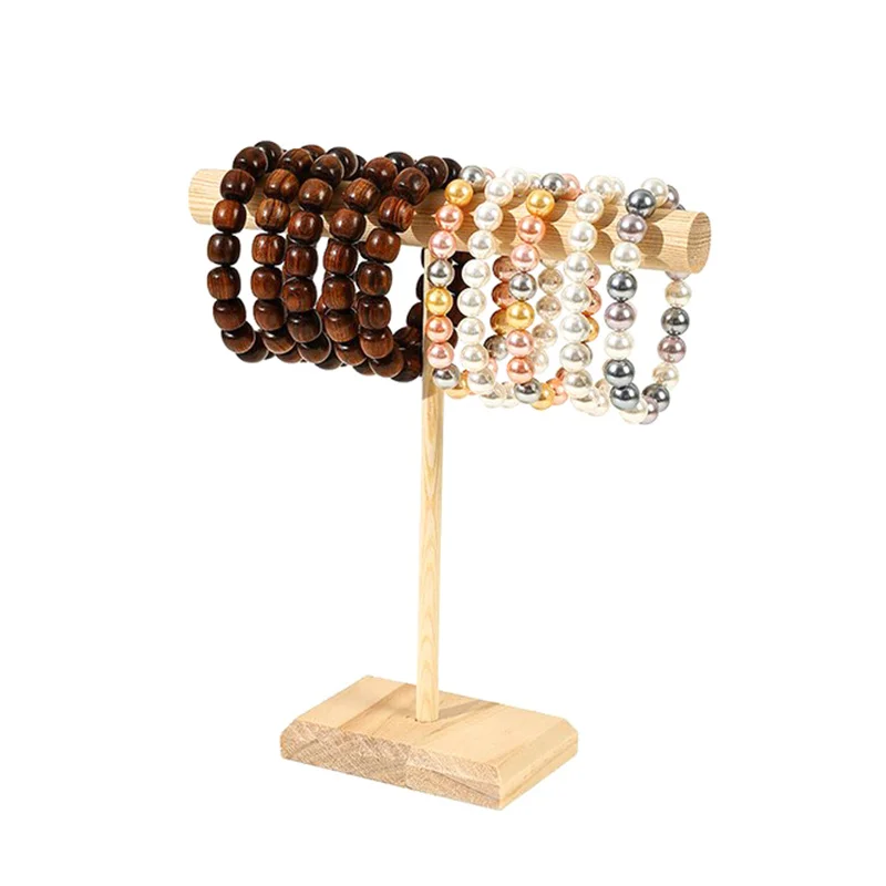 Présentoir d'accessoires de bijoux en bois massif, présentoir de stockage de bijoux, bracelet, collier, pendentif, bandeau de cheveux
