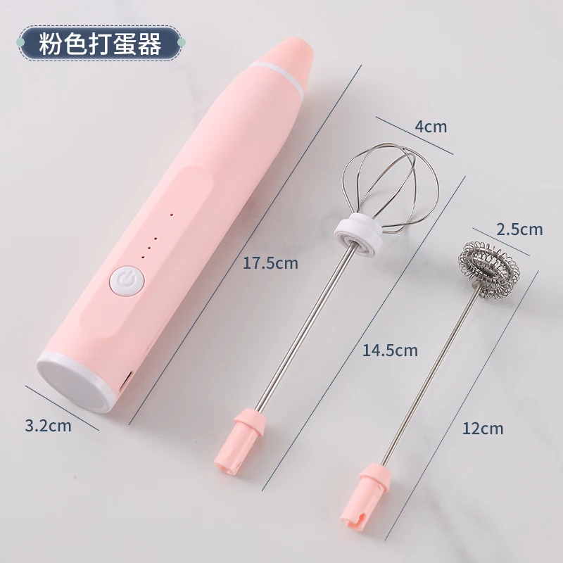 قشر البيض الصغير المحمول فقاعة الحليب المحمولة صانع كريم USB قابلة للشحن 3 سرعات خلاط طعام أداة المطبخ خلاط