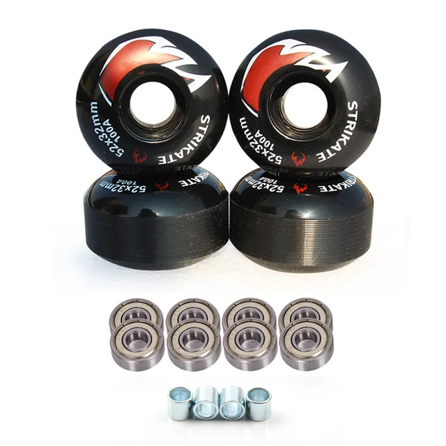 4Pcs Skateboard Wheels With bearing complete PU Skateboard Parts 52mm*30mm Wheels 95A skateboard for riding 5