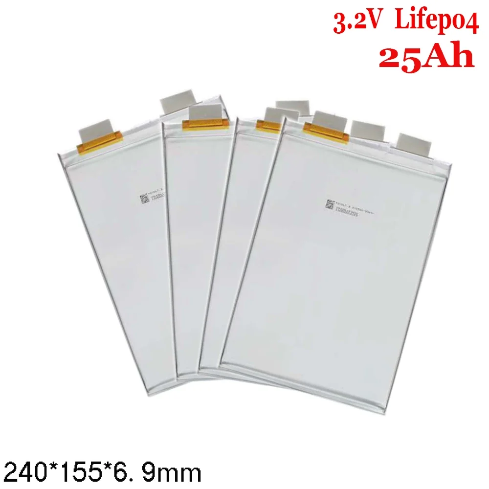 1-20 peças 3.2v 20ah pacote macio bateria lifepo4 20000mah células lifepo4 para carro de corrida motocicleta elétrica 240*155*6.9mm