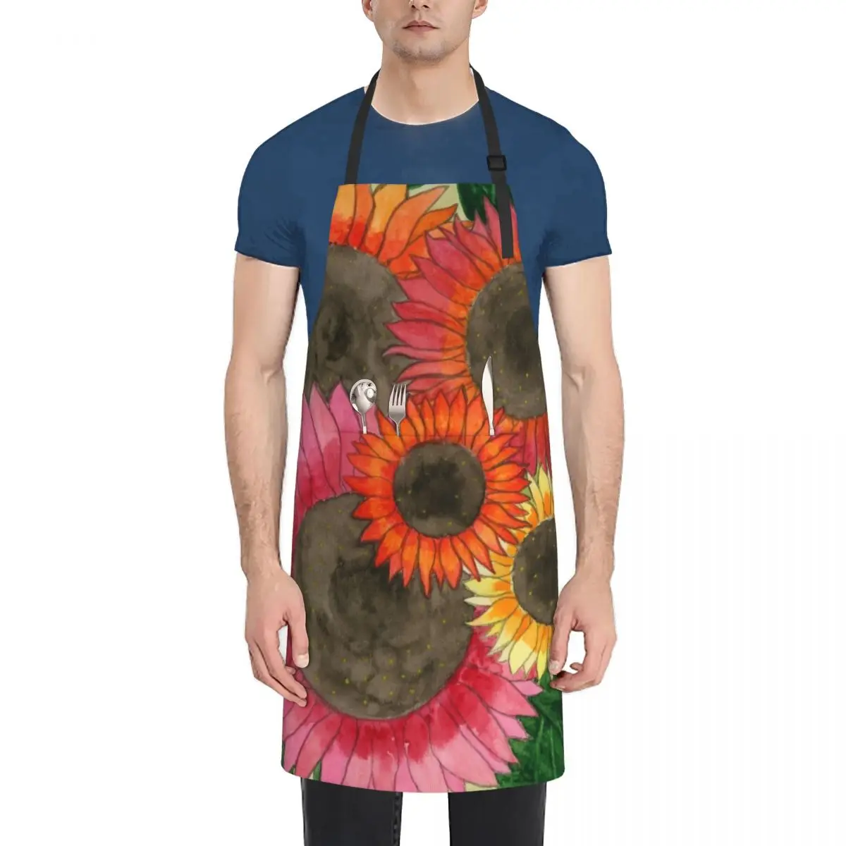 

Watercolor Sunflowers Apron Kitchens Men All For Kitchen And Home Apron