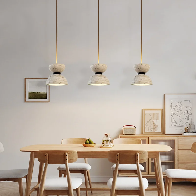 Round Modern Home Led Light for Living Room Yellow Cave Stone Creative Design Living Room Dining Room Small Pendant Light