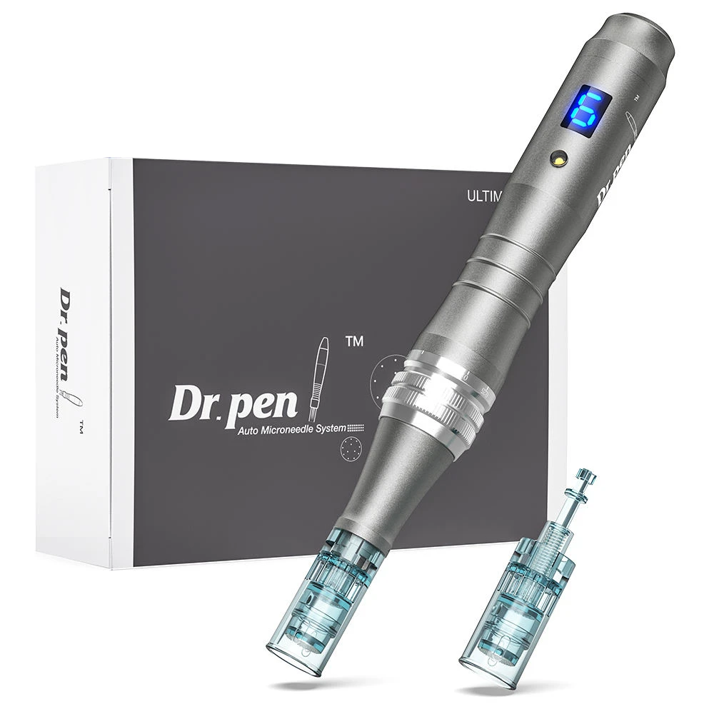 nouveau-stylo-de-micro-aiguilletage-authentique-dr-pen-ultima-m8-avec-2-cartouches-d'aiguilles-a-16-points-appareil-de-beaute-sans-fil-pour-le-soin-du-visage